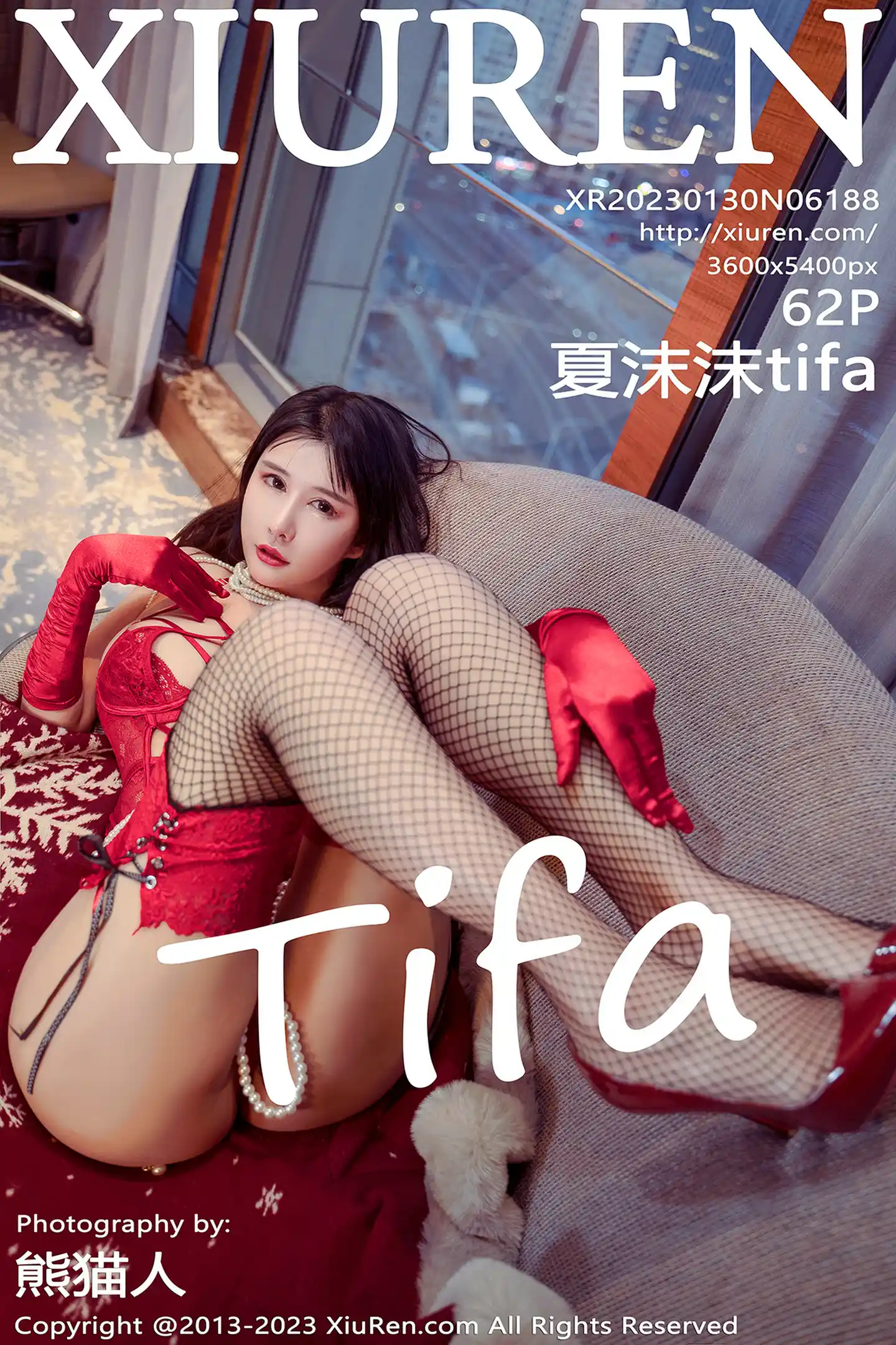 [XiuRen秀人网]No.6188_模特夏沫沫tifa阳朔旅拍性感红色情趣内衣配黑丝吊袜诱惑写真62P-秀人网 - XiuRen.Space